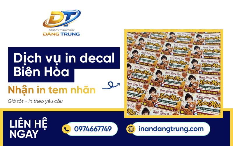 in decal Biên Hòa